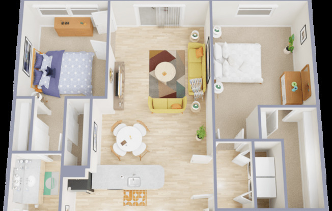 2 beds, 2 baths, 1,038 sqft, $1,945