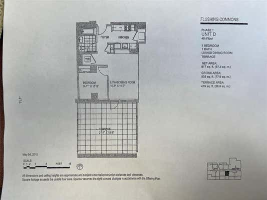 1 bed, 1 bath, 835 sqft, $3,300, Unit 4D