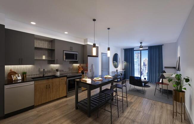 Each Modera SoBro apartment home is equipped with Energy Star® stainless steel appliance packages.