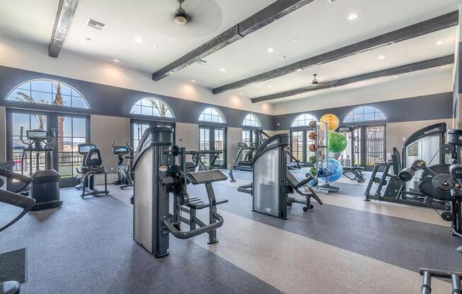 Gym center at Montecito Apartments at Carlsbad, California, 92010