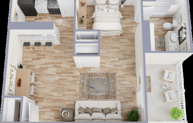 Studio, 1 bath, 540 sqft, $1,099