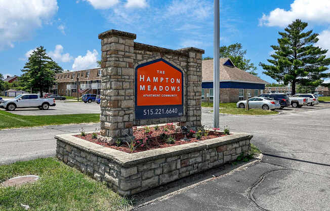 Property Signage at The Hampton Meadows Apartments, Des Moines, IA, 50315