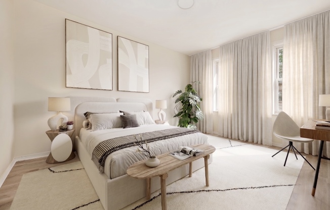 2 beds, 1 bath, $6,400, Unit 2B