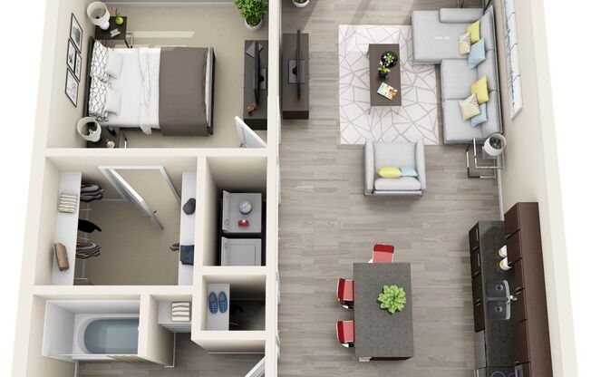 1 bed, 1 bath, 743 sqft, $1,190, Unit 215