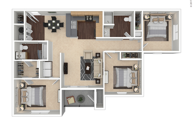 3 beds, 2 baths, 1,206 sqft, $1,876