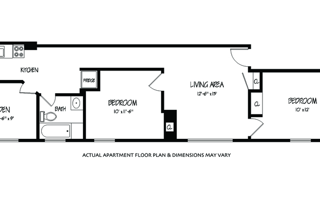 2 beds, 1 bath, 975 sqft, $1,600, Unit 3