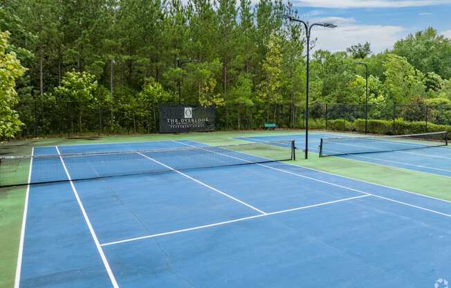 Overlook at Gwinnett Stadium featuring 2 tennis courts. Lawrenceville, GA.