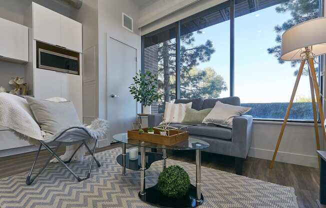 Couch and table at Brickside Heights Apartments, Millcreek, UT