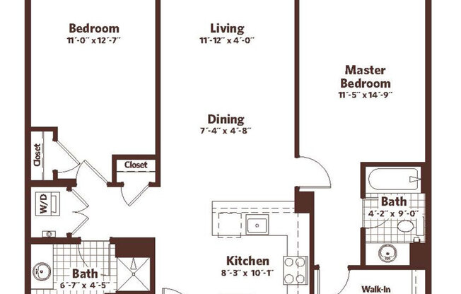 2 beds, 2 baths, 1,140 sqft, $3,495