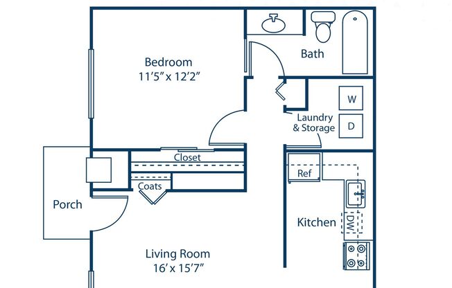 1 bed, 1 bath, 760 sqft, $1,181, Unit AA102