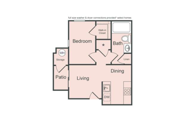 1 bed, 1 bath, 600 sqft, $823