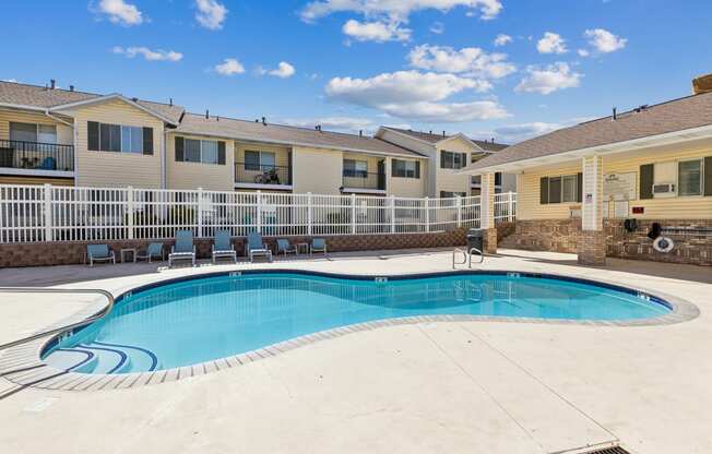 the swimming pool at our apartments