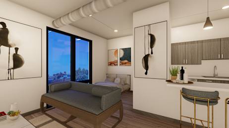 Studio, 1 bath, 382 sqft, $875