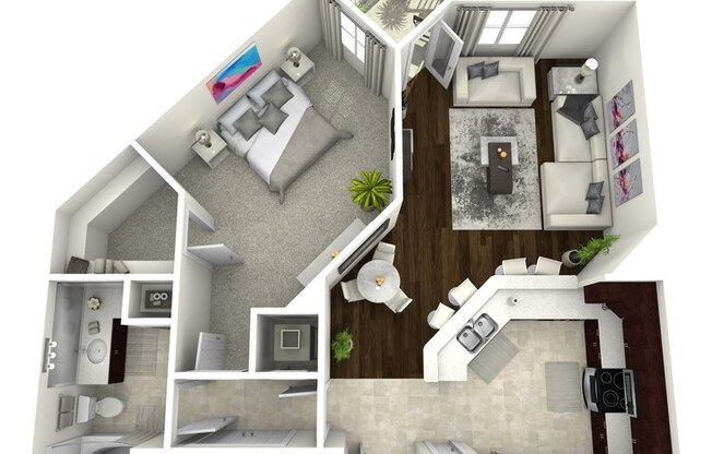 1 bed, 1 bath, 893 sqft, $1,854