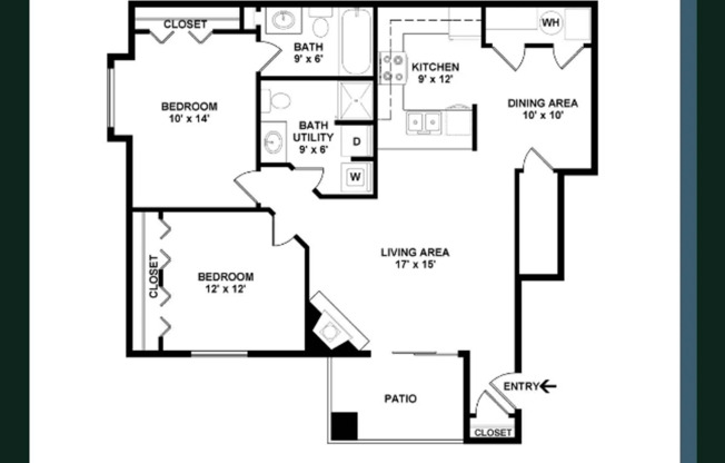 2 beds, 2 baths, 1,162 sqft, $1,635, Unit 54521