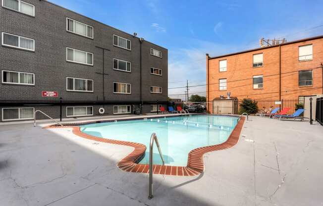 Peak 54 Apartments Swimming Pool Area in Denver, Colorado