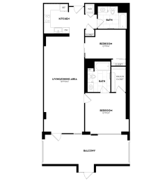 2 beds, 2 baths, 1,162 sqft, $3,672