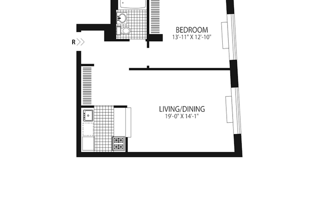 1 bed, 1 bath, $6,925, Unit 5R