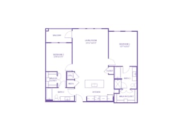 2 beds, 2 baths, 1,193 sqft, $2,190