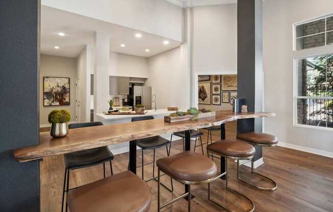 social lounge and resident kitchen at Dakota Ridge apartments