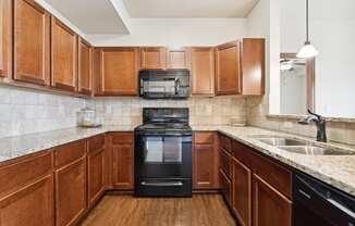 Kitchen with Black Appliances
