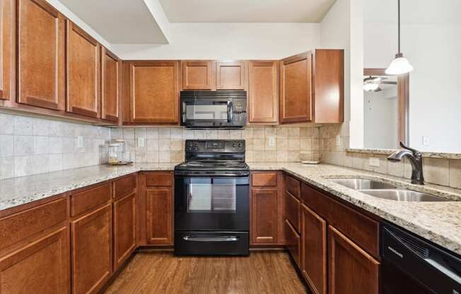 Kitchen with Black Appliances
