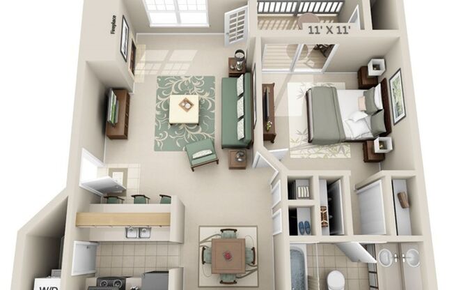 1 bed, 1 bath, 652 sqft, $1,325, Unit #707