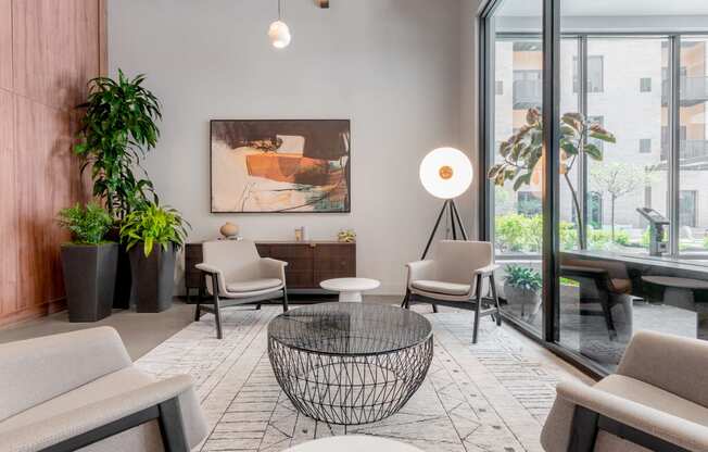 Lobby at TREO Apartments, Cleveland, 44116