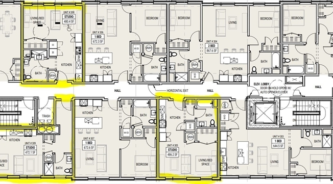 Studio, 1 bath, $3,400, Unit 608