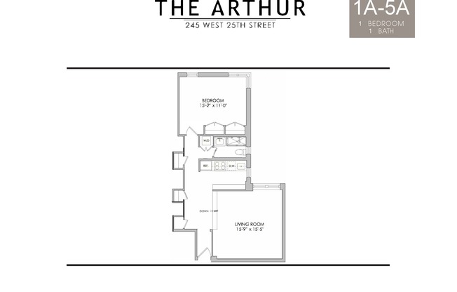 1 bed, 1 bath, 815 sqft, $6,200, Unit 2A