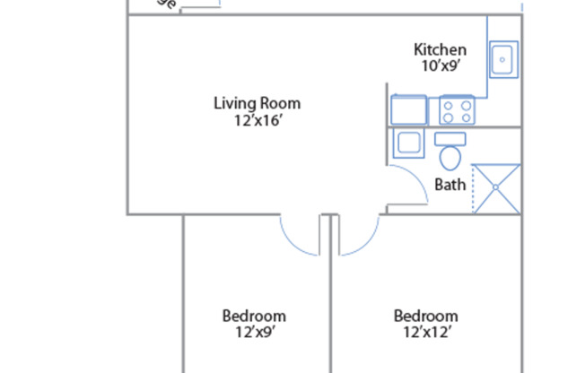 2 beds, 1 bath, 720 sqft, $1,350, Unit 359-6007