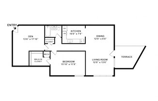 1 bed, 1 bath, 767 sqft, $1,570