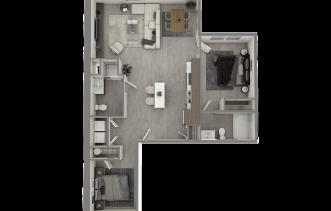 2 beds, 2 baths, 1,112 sqft, $3,500, Unit 302