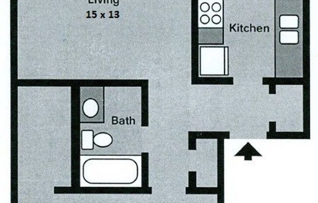 1 bed, 1 bath, 750 sqft, $695, Unit 61