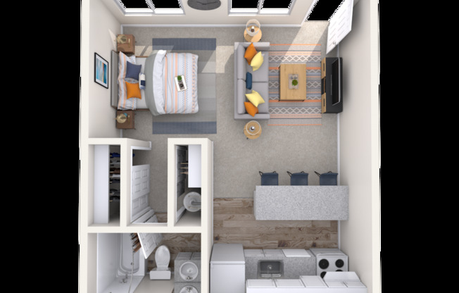 Studio, 1 bath, 450 sqft, $1,725