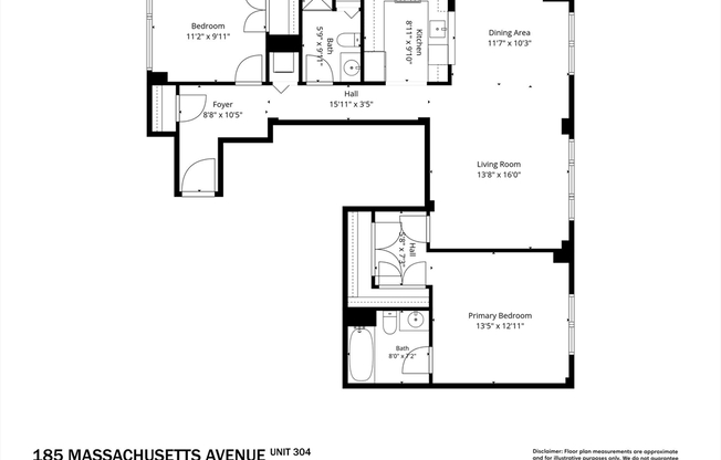 2 beds, 2 baths, 1,187 sqft, $5,800, Unit 304