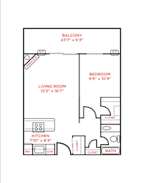 1 bed, 1 bath, 650 sqft, $1,395