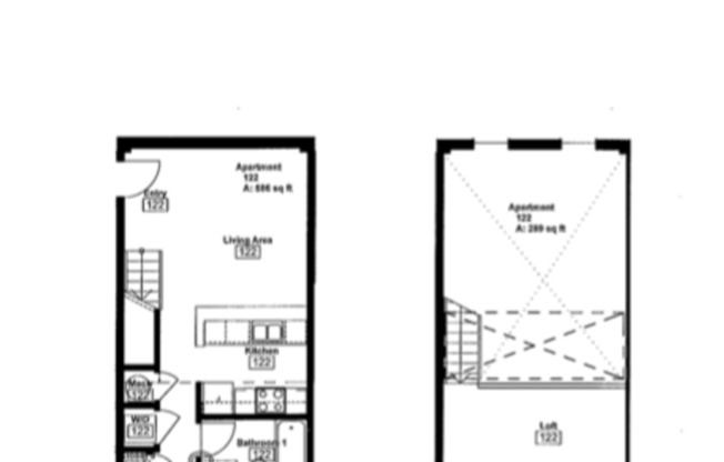 2 beds, 2 baths, 825 sqft, $1,475, Unit APT 122