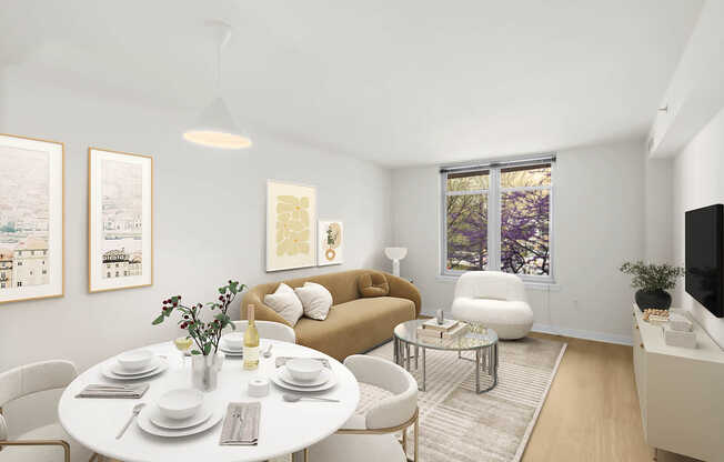 Living Room with Hard Surface Flooring