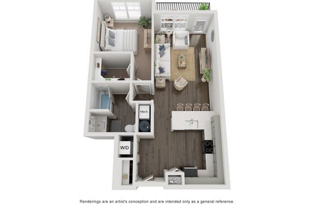 1 bed, 1 bath, 719 sqft, $1,515