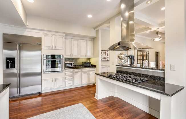 Resident Lounge Area with Full Kitchen at Windsor Ridge at Westborough, Westborough, MA