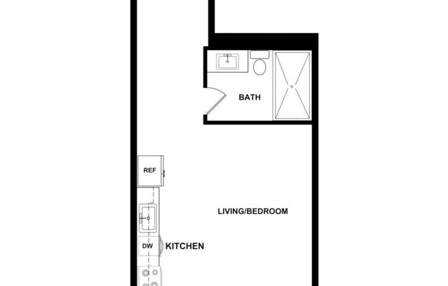Studio, 1 bath, 370 sqft, $3,201