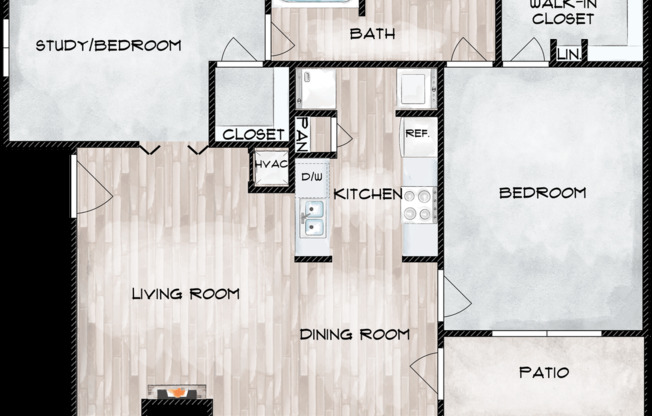 2 beds, 1 bath, 816 sqft, $1,125