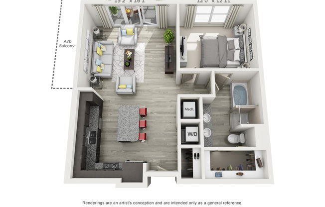 1 bed, 1 bath, 900 sqft, $1,602