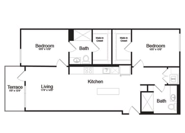 2 beds, 2 baths, 1,048 sqft, $4,052