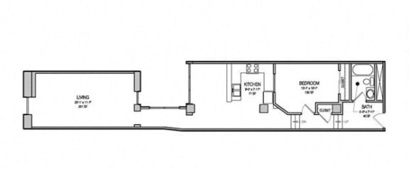 1 bed, 1 bath, 840 sqft, $1,357