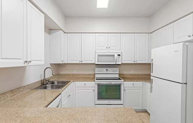 White Kitchen at Towers at Costa Verde Apartments, California, 92122