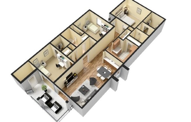 3 beds, 2 baths, 1,256 sqft, $1,500, Unit 09-0902
