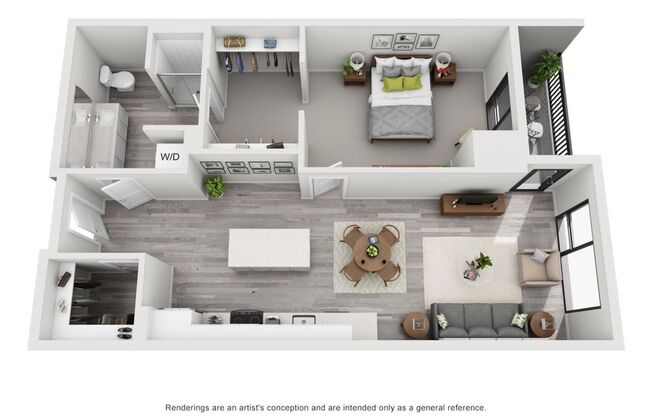 1 bed, 1 bath, 897 sqft, $2,073