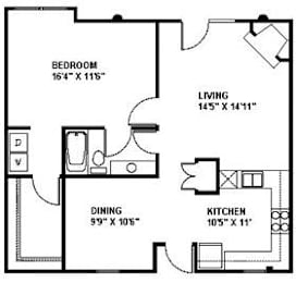 1 bed, 1 bath, 878 sqft, $1,493